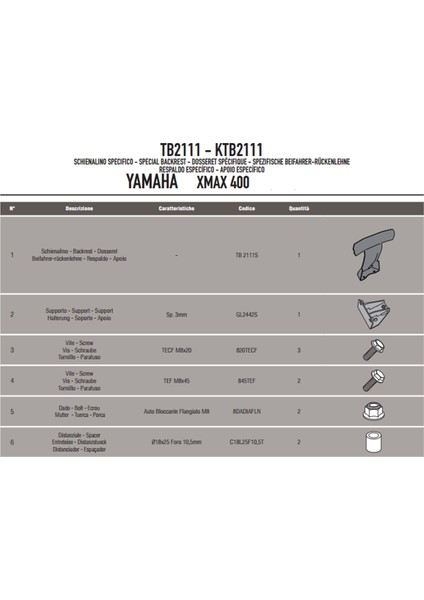 TB2111 Yamaha X-Max 125-250-400 (13-17) Sissy Bar fiyatları