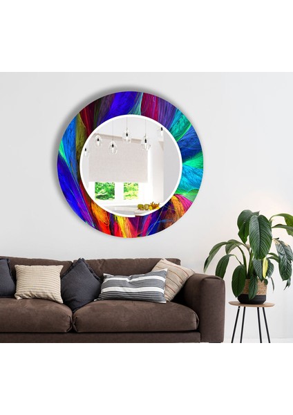 Soyut Desenli Temperli Cam Duvar Aynası fırsatları