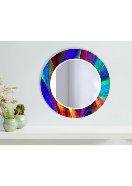 Soyut Desenli Temperli Cam Duvar Aynası indirimleri