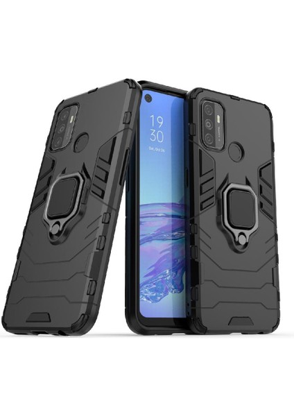 Oppo A53 4g Için Kılıf 360 &deg; Dönen Halka Darbeye Kapak Askeri Damla (Yurt Dışından)