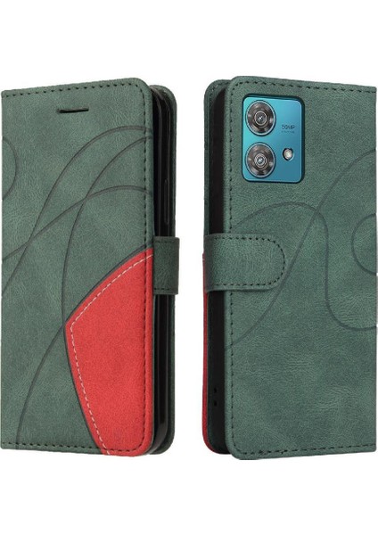 Motorola Kenar 40 Neo 5g Pu Deri Flip Folio Kılıf Kickstand ile (Yurt Dışından)