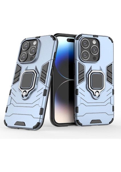 IPhone 15 Için Kılıf Pro 360 &deg; Dönen Halka Darbeye Kapak Askeri Damla (Yurt Dışından)