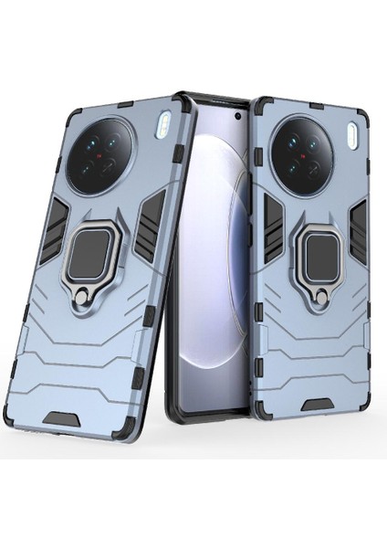 Vıvo X90 5g Için Kılıf 360 &deg; Dönen Halka Darbeye Kapak Kickstand Askeri (Yurt Dışından) modelleri