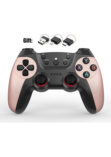Gül Altın-Kablosuz Gamepad Pc Ps3 Android Telefon Tv Kutusu 2.4g Kablosuz Joystick Joypad USB Pc Oyun Denetleyicisi Xiaomi Otg Akıllı Telefon (Yurt Dışından)