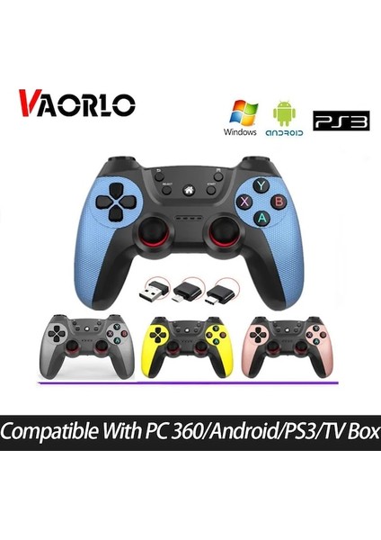 Gül Altın-Kablosuz Gamepad Pc Ps3 Android Telefon Tv Kutusu 2.4g Kablosuz Joystick Joypad USB Pc Oyun Denetleyicisi Xiaomi Otg Akıllı Telefon (Yurt Dışından)