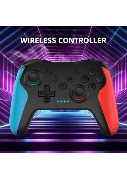 NS009S-3-NS009S Kablosuz Denetleyici Bt Nintendo Anahtarı Pro Pc Ps3 Tv Kutusu Joystick Çift Titreşim Nfc Profesyonel Gecikmesiz Gamepad (Yurt Dışından)