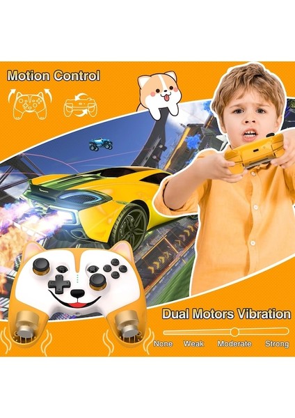 Kablosuz Sevimli Köpek Gamepad Joystick Konsolu Uzaktan Kumanda Pro Nintendo Anahtarı Windows Pc Için Uyandırma Oyun Kumandaları (Yurt Dışından)