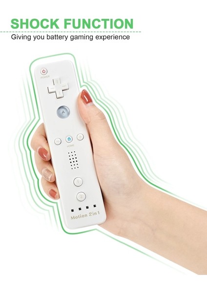 Sol Siyah-Nintendo Wii/wii U Joystick 2'si 1 Arada Kablosuz Nunchuck Uzaktan Gamepad Opsiyonel Motion Plus Video Oyun Denetleyicisi (Yurt Dışından)