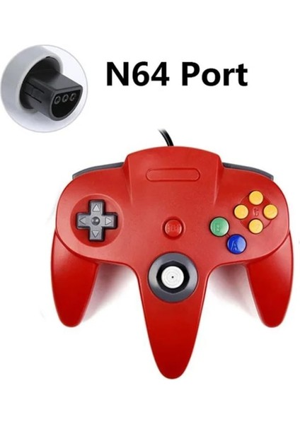 Gc Kırmızı Kablolu N64 Gamepad Joypad Oyun Joystick Gamecube Mac Gamepad Pc Oyun Denetleyicisi Için (Yurt Dışından)