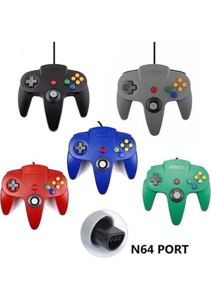 Gc Kırmızı Kablolu N64 Gamepad Joypad Oyun Joystick Gamecube Mac Gamepad Pc Oyun Denetleyicisi Için (Yurt Dışından)