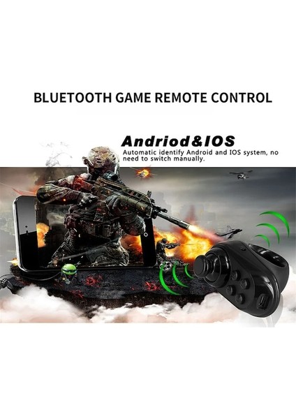 Bluetooth 3.0 Oyun Denetleyicisi R1 Mini Halka Bluetooth Uyumlu Kablosuz Vr Uzaktan Kumanda Gamepad Playstation Android 3D Gözlük Oyunu (Yurt Dışından)
