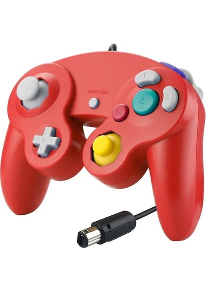 Kırmızı-Ngc Denetleyici Konsolu Için Kablolu El Joystick Nintend Ngc Controle Gamepad Için (Yurt Dışından)