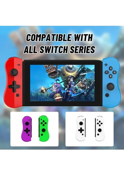 Siyah-Kablosuz Joypad Denetleyicisi Nintendo Anahtarı OLED Oyun Konsolu Için L/r Kolu Kavrama 6 Eksenli Gyro Uyandırma Ekranları Fonksiyonu (Yurt Dışından) fiyatları