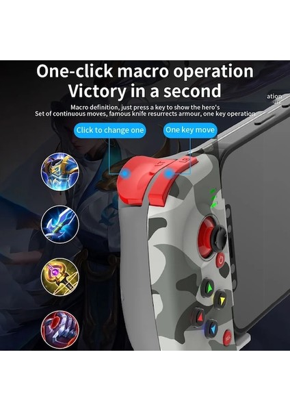 Turuncu-Tip-C Oyun Konsolu Teleskopik Cep Telefonu D3 Gamepad Bluetooth5.0 Kablosuz Oyun Denetleyicisi Pubg Android Ios Nss Cadı Ps4 (Yurt Dışından)