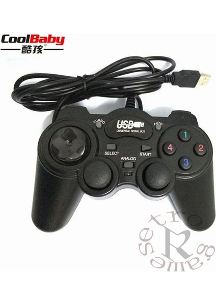 Kablolu Gamepad Joystick Usb2.0 Şok Joypad Gamepad Oyun Denetleyicisi Pc Dizüstü Bilgisayar Için Win7/8/10/xp/vista (Yurt Dışından)