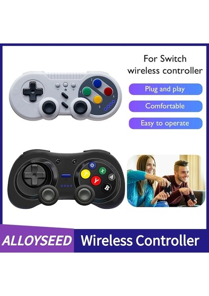 Siyah-Mini Kablosuz Kolu Dahili Çift Motorlu Kontrol Titreşim Rocker Ns Anahtarı / Windows Bluetooth Uyumlu Denetleyici (Yurt Dışından) fırsatları