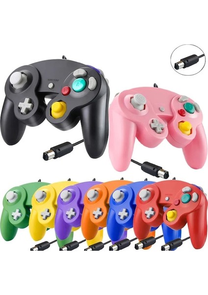 Sarı-Gamecube Denetleyicisi Anahtarı Ngc Denetleyicisi USB Kablolu Gamepad Wii Titreşim El Joystick Ngc Gc Controle Pc Için (Yurt Dışından)