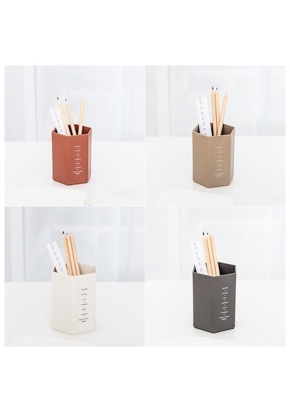 Altıgen Masaüstü Kalemlik- Beyaz (Yurt Dışından) fiyatları