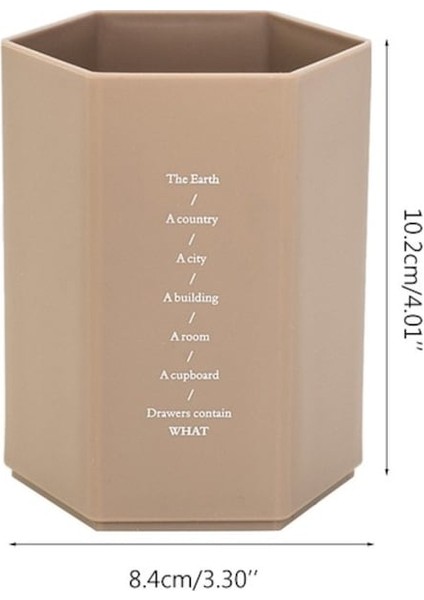 Altıgen Masaüstü Kalemlik- Beyaz (Yurt Dışından) indirimleri