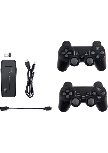 Hallow Ps1 Home Tv Kablosuz Çift Kol Retro 10.000 Oyunlu Tv Stick Mini Oyun Konsolu 64G (Yurt Dışından)