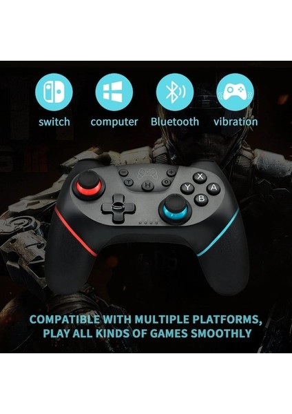 Sarı Kutusu Ile Uyumlu Nintendo Anahtarı Denetleyicisi Nintendo Switch Pro OLED Konsol Kontrol Joystick Için Kablosuz Bluetooth Oyun Klavyeleri (Yurt Dışından)