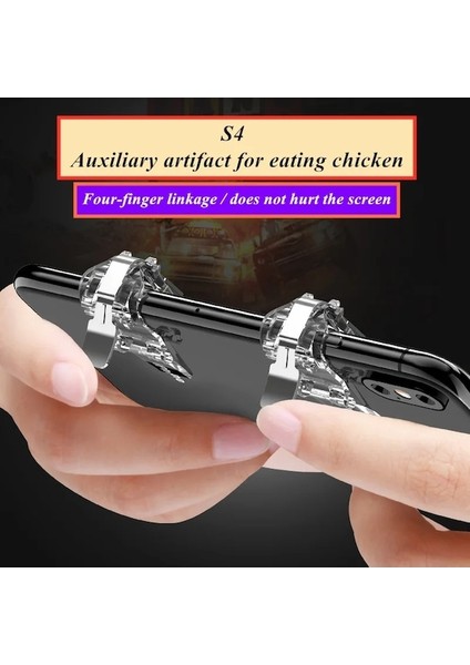 T10-S4 Mobil Oyun Tetik Pubg Fps Amaç Çekim Gamepad Joystick L1R1 Iphone Uyumlu Android Telefon Oyun Denetleyicisi Için Abs Anahtar Düğmesi (Yurt Dışından)