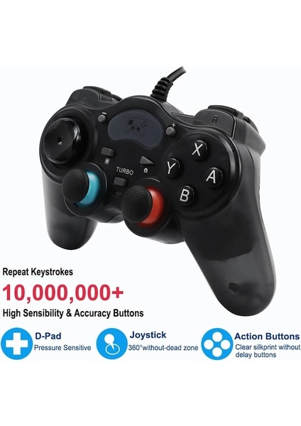 Black-7 In 1 Kablolu Oyun Denetleyicisi Için Sony Ps3/ps4 Için Nintendo Anahtarı Pc Konsolu Joystick Gamepad Joypad Oyun Aksesuarları (Yurt Dışından)
