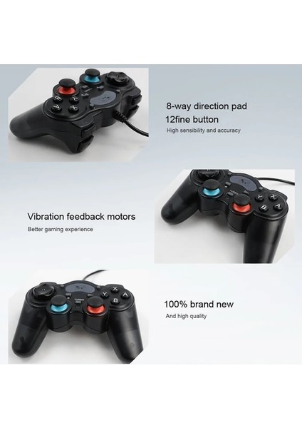 Black-7 In 1 Kablolu Oyun Denetleyicisi Için Sony Ps3/ps4 Için Nintendo Anahtarı Pc Konsolu Joystick Gamepad Joypad Oyun Aksesuarları (Yurt Dışından)