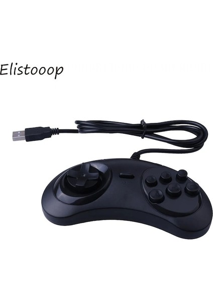 USB Klasik Gamepad 6 Düğmeler Joystick Pc Oyun Denetleyicisi Pc Mac Sega Genesis Oyun Aksesuarları Genesis Gamepad (Yurt Dışından)