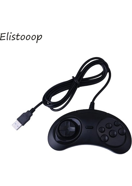 USB Klasik Gamepad 6 Düğmeler Joystick Pc Oyun Denetleyicisi Pc Mac Sega Genesis Oyun Aksesuarları Genesis Gamepad (Yurt Dışından)