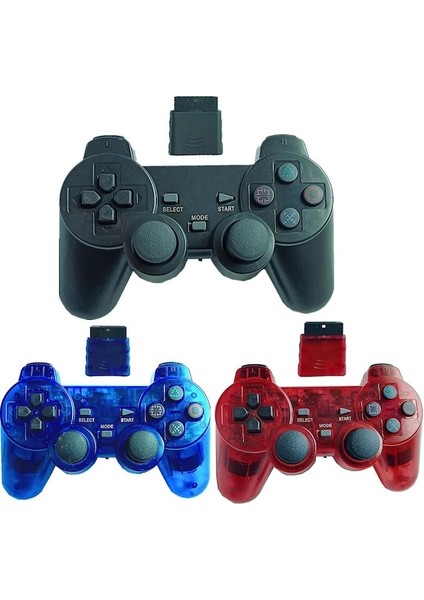 Clear-2.4g Kablosuz Denetleyici Ps2 Gamepad Için Ps2 Kablosuz Oyun Kolu Için Ps2 Pc Android Telefon Oyun Denetleyicisi (Yurt Dışından)