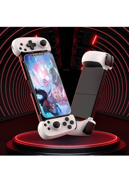 Açık Gri-D6 Bluetooth5.0 2.4g Kablosuz Gamepad Android Ios Için Tip-C Teleskopik Telefon Denetleyicisi Ios Mac Için Anahtar Pc Buhar Xbox Ps5 Ps4 (Yurt Dışından)