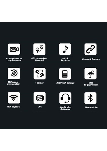 S11 Kameralı Bluetooh ve Intercom