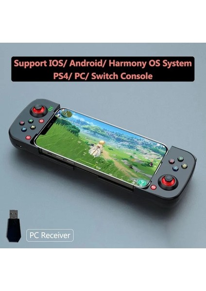 Alıcı Ile Bk-Pc Için Kablosuz Joystick Cep Telefonu Için Bluetooth Denetleyicisi Android/ıos/ps4 Için Gerilebilir Gamepad D3 Anahtar Pubg Için Joypad (Yurt Dışından)