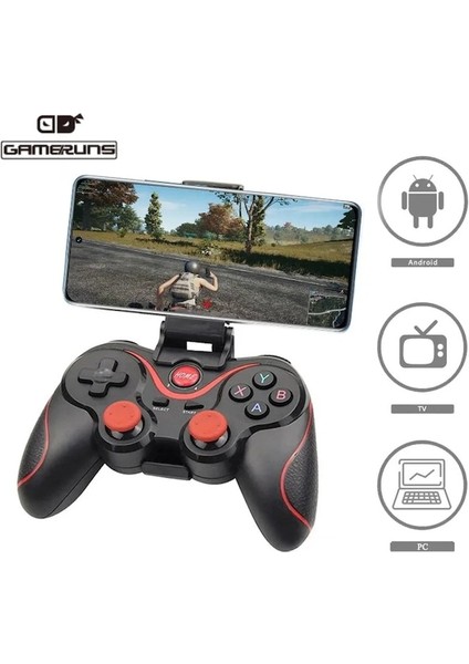 MG09 Siyah-Kablosuz Bluetooth Uyumlu Oyun Denetleyicisi Android Cep Telefonu Tv Kutusu Bilgisayar Joystick Tablet Pc Tv Gamepad Kontrolü (Yurt Dışından)