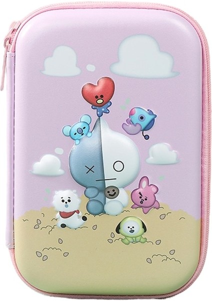 Xcj Büyük Kapasiteli Ilkokul Öğrencisi Kalem Kutusu Yeni Pembe Bts (Yurt Dışından)