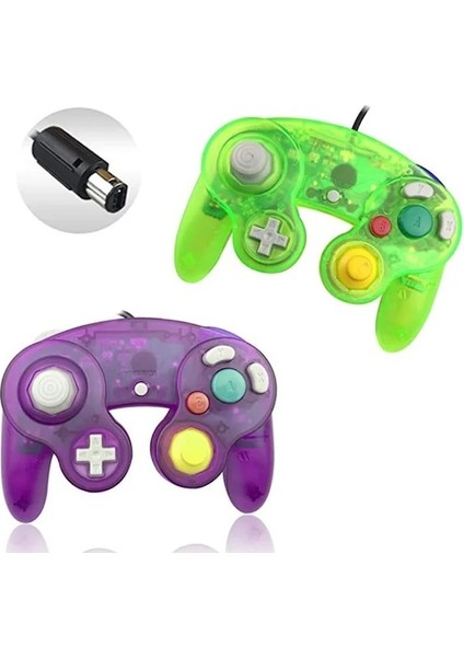 Yeşil-Klasik 1.5 M Kablolu Oyun Denetleyicisi Gamepad Titreşimli Joystick Uzaktan Ngc/wıı/ Ndc Gamecube Konsolları Oyun Denetleyici Pedi (Yurt Dışından)