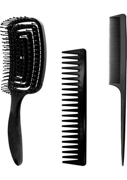 Adet Saç Fırçası Tarak Seti Dolaşık Açıcı Kürek Fırça Kadın Saç Tarak Şekillendirme Kiti Uzun Kalın Ince Düz Kıvırcık Islak Kuru Saçlar Için (Yurt Dışından)