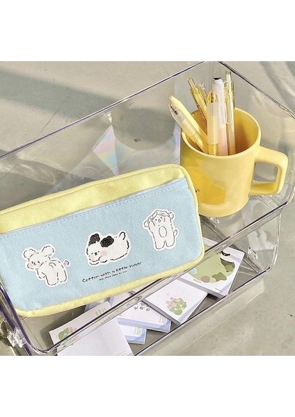 Heamor Çok Bölmeli Büyük Kapasiteli Tuval Kalem Kutusu Okul Ev Için Çok Amaçlı Sevimli Taşınabilir Kalem Kılıfı (Yurt Dışından) fiyatları