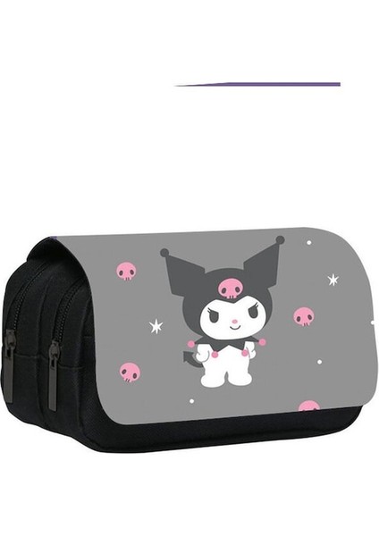 Ww Kuromi Sevimli Çevresel Büyük Kapasiteli Kalem Kutusu-Gri (Yurt Dışından)