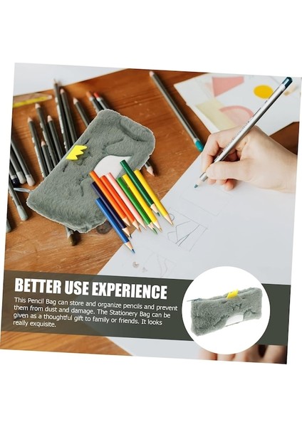 Heamor Peluş Kalem Kutusu Öğrenci Kalem Çantası Karikatür Kalem Kutusu Kırtasiye Çantası Yumuşak Peluş Kalem Çantası Kabarık Kalem Kutusu Büyük Kalem Saklama Çantası Çocuk Yüksek (Yurt Dışından) fiyatları