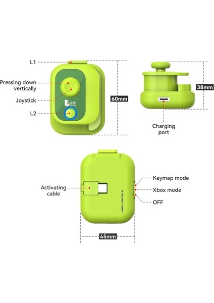 Aobing Mini-Gre-Kablosuz Mobil Oyun Denetleyicisi Pubg/call Of Duty Tek Tuşlu Düğme Amaç Çekim Parmak Joystick Iphone Uyumlu Ipad Xiaomi Huawei Için (Yurt Dışından)