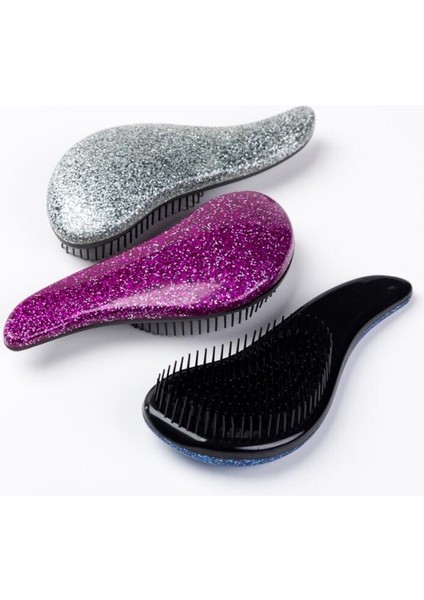 Glitter Parlak Saç Tarak Sihirli Anti-Statik Masaj Tarak Kafa Derisi Sevimli Anti Detangle Duş Saç Fırçası Tarak Şekillendirici Araçları (Yurt Dışından) modelleri