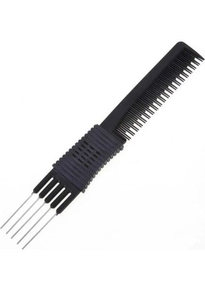 Metal Prong ile 2 Kafa Siyah Karbon Asansör Alay Taraklar, Kuaför Ev Gereçleri Için Paslanmaz Çelik Asansör ile Siyah Karbon Tarak (Yurt Dışından)