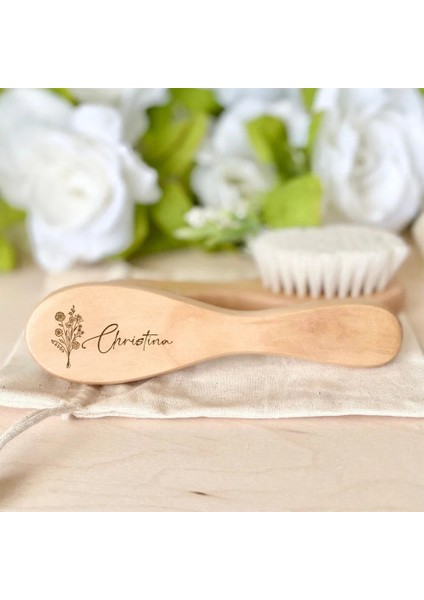 Kişiselleştirilmiş Bebek Saç Fırçaları Özel Çiçek Adı Ahşap Yenidoğan Saç Fırçası Tarak Fırça Vaftiz/doğum Günü Bebek Duş Hediyesi (Yurt Dışından) fırsatları