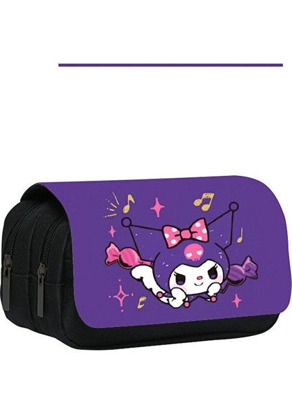 Ww Kuromi Sevimli Çevresel Büyük Kapasiteli Kalem Kutusu-Fuşya (Yurt Dışından)