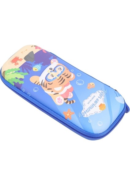 Heamor Büyük Kapasiteli Kalem Kutusu Hayvan Öğrenci Kalem Çantası Eva - Koyu Mavi (Yurt Dışından)