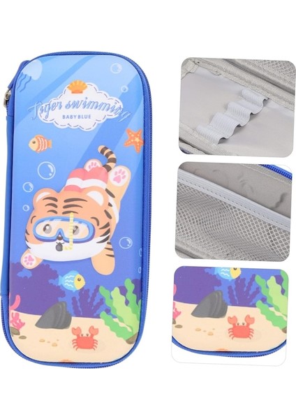 Heamor Büyük Kapasiteli Kalem Kutusu Hayvan Öğrenci Kalem Çantası Eva - Koyu Mavi (Yurt Dışından) indirimleri