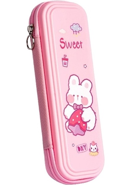 Ilkokul Öğrencilerinin Yüksek Görünümlü Ins Stili ve Sevimli Çizgi Film Kızının Büyük Kapasiteli Kalem Kutusu Kırtasiye Kutusu Kalem Kutusu Ile Kalem Çantası (Yurt Dışından)