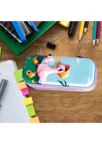 Heamor Sevimli Karikatür Tasarımlı Kalem Çantası, Geniş Uygulamalı Çocuklar Için Büyük Kapasiteli Dayanıklı Polyester Kalem Kutusu, Mükemmel Hediye Blue - Blue (Yurt Dışından) fiyatları